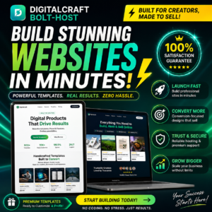 Digital Product Shop Website Template | Sell eBooks, Canva Templates & Bundles
