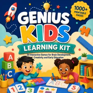 Genius Kids Learning Kit — 20 Complete Educational Modules with 1,000+ Print-Ready Pages